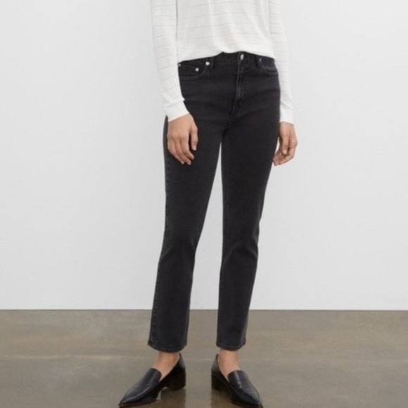 Club Monaco Denim - 𝅺club monaco women's Ella slim straight leg jeans charcoal grey denim size 27